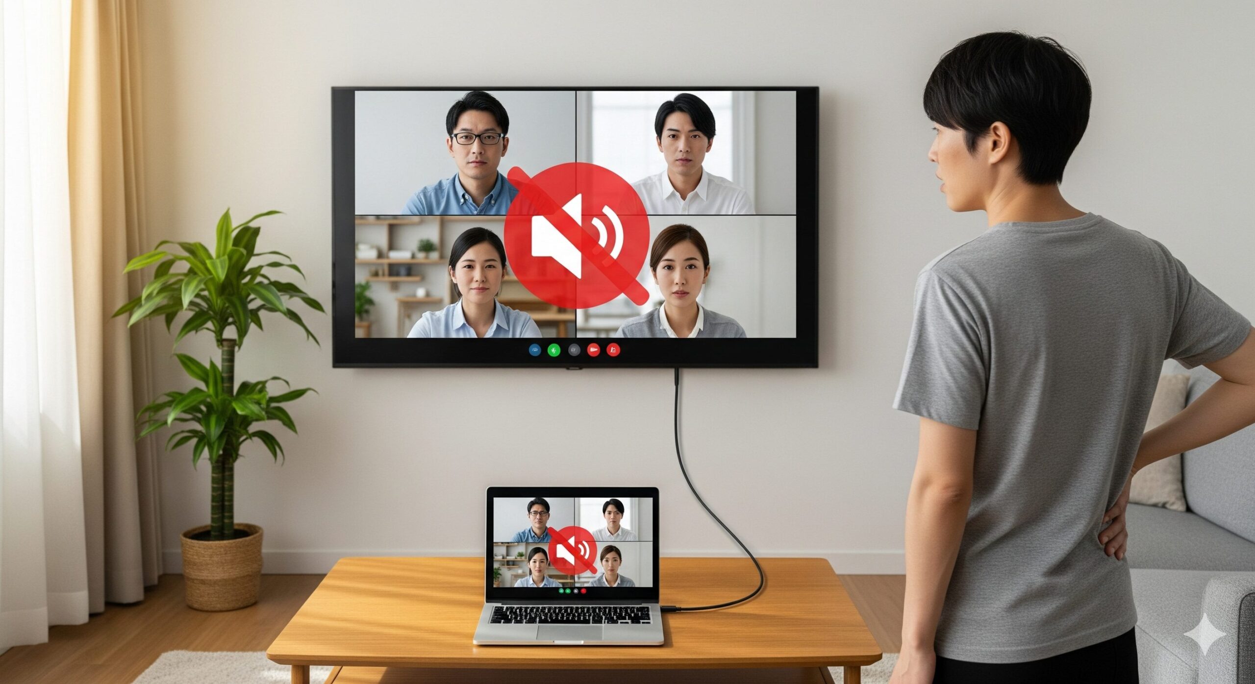 ZoomでテレビにHDMI接続しても音が出ない？原因と解決策