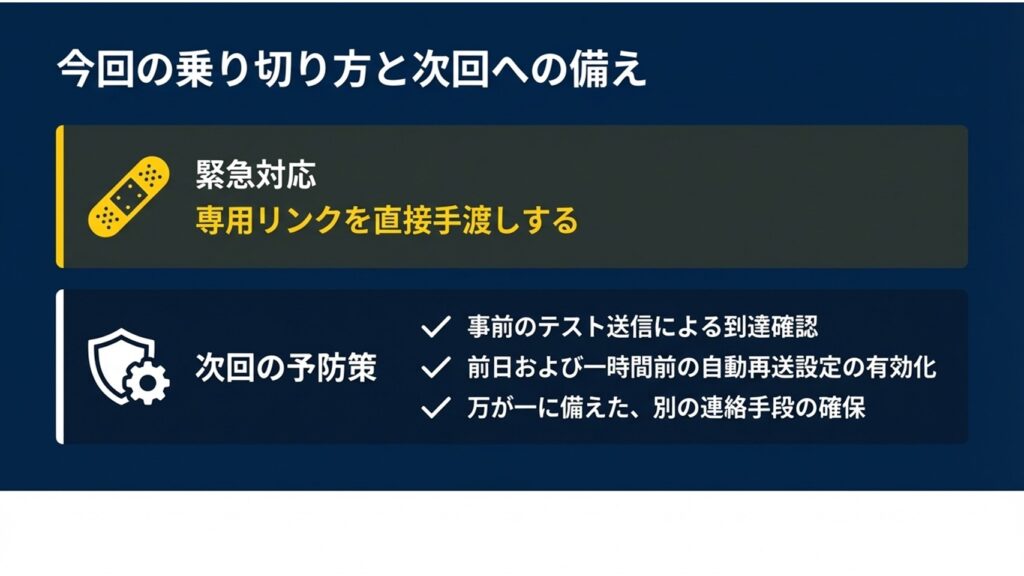 パネリスト招待メール未着時の緊急対応と次回ウェビナーに向けた予防策