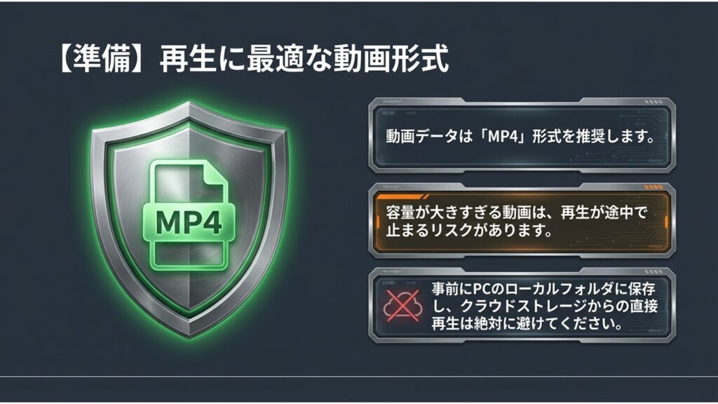 Zoomウェビナーでの動画再生に最適なMP4形式とローカル保存の推奨